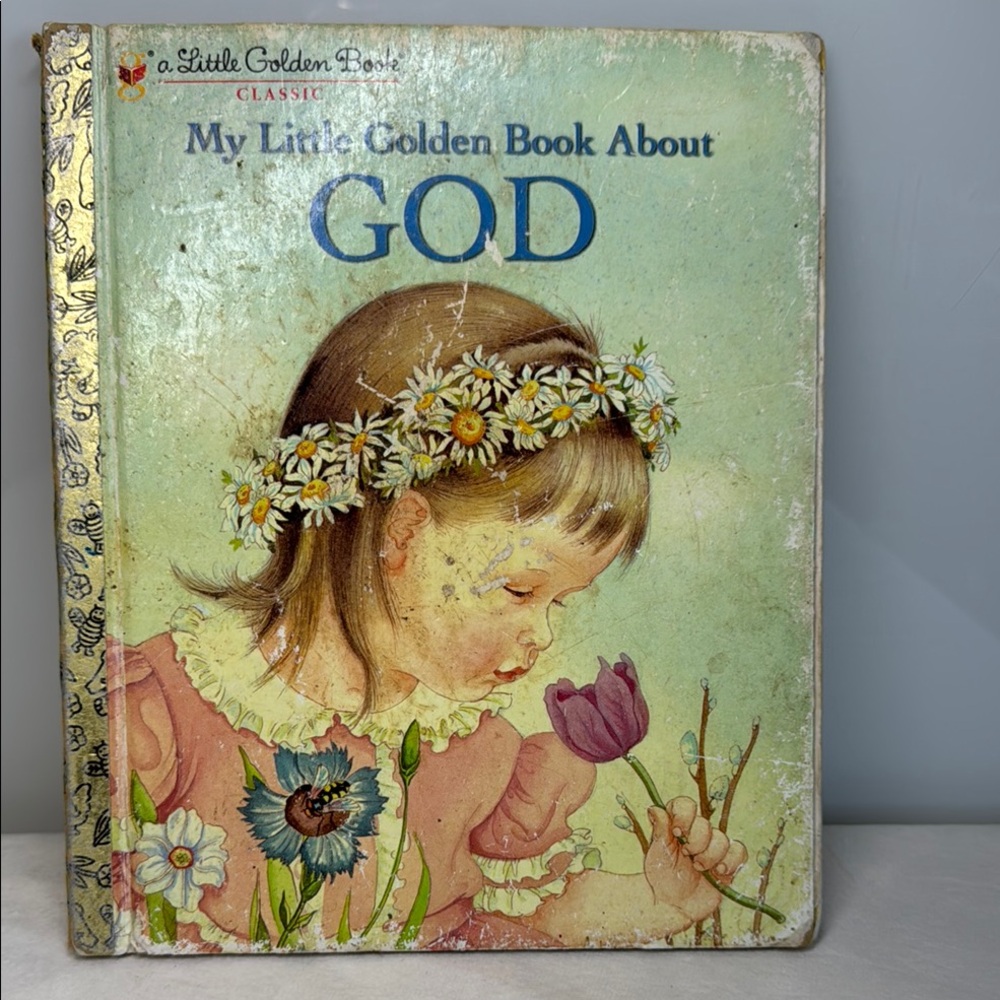 Vintage My Little Golden Book about God